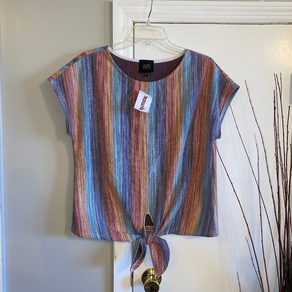 W5 size small ladies NEW blouse colorful - Picture 1 of 3